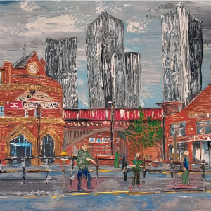 Deansgate Station Manchester original painting